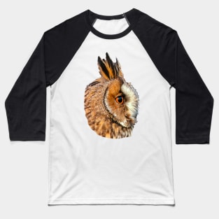 Long Eared Owl Baseball T-Shirt